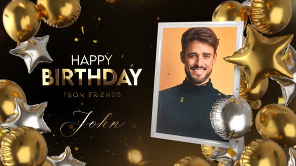 Happy Birthday Golden Style - 39783903 Download Videohive
