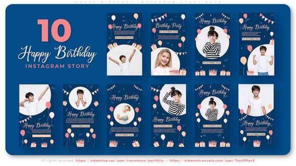 Happy Birthday | Instagram Story Pack - Download Videohive 34187578
