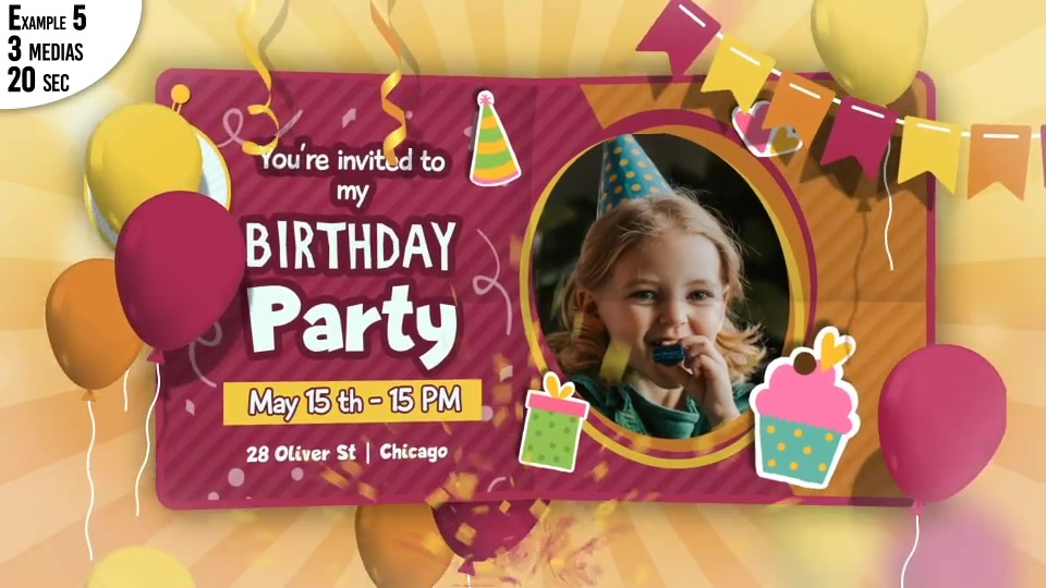 Happy Birthday invitation and Slideshow Videohive 32337846 After Effects Image 12