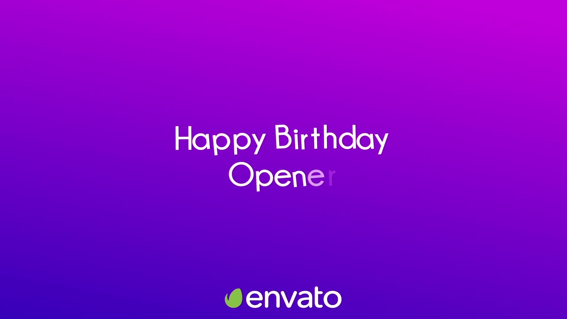 Happy Birthday Opener Videohive 31642133 After Effects Image 1