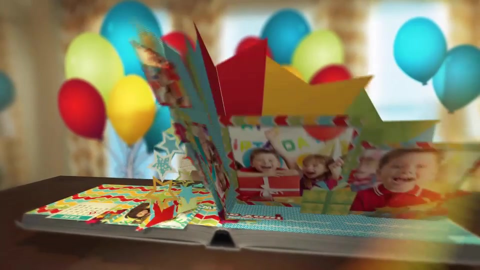 birthday pop up book after effects template free download