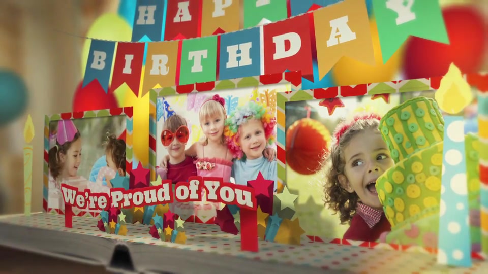 happy birthday pop up book after effects template free download