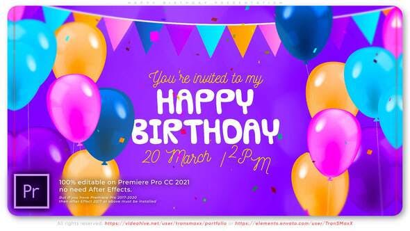 Happy Birthday Presentation - 32299191 Download Videohive