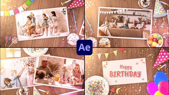 Happy Birthday Slideshow Opener for After Effects - 39705408 Download Videohive