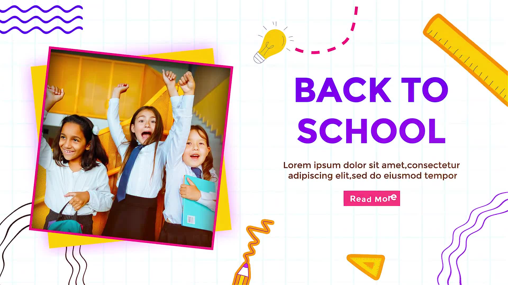 Happy Cute Students Back to School Slideshow Videohive 39457424 After Effects Image 2