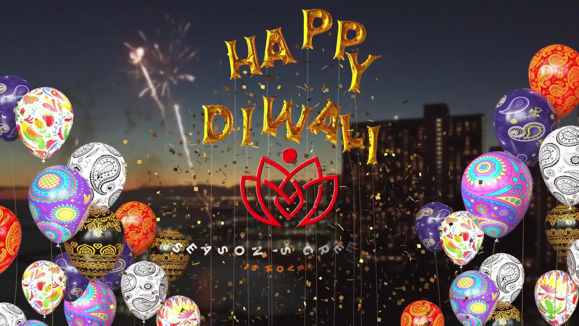 Happy Diwali Balloons Reveal Videohive 29198942 After Effects Image 10