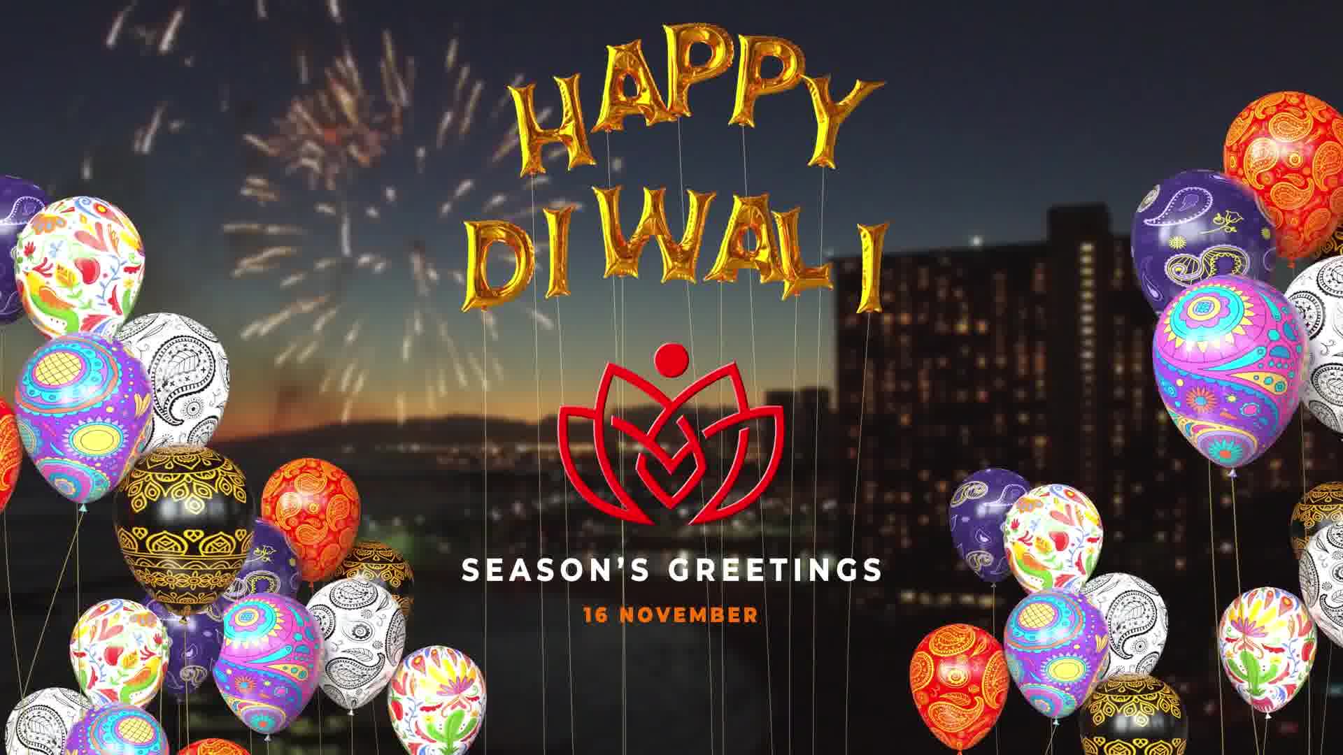 Happy Diwali Balloons Reveal Videohive 29198942 After Effects Image 12