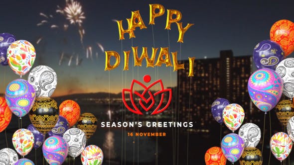 Happy Diwali Balloons Reveal - Download 29198942 Videohive