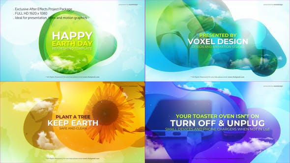 Happy Earth Day Title - 26312685 Videohive Download
