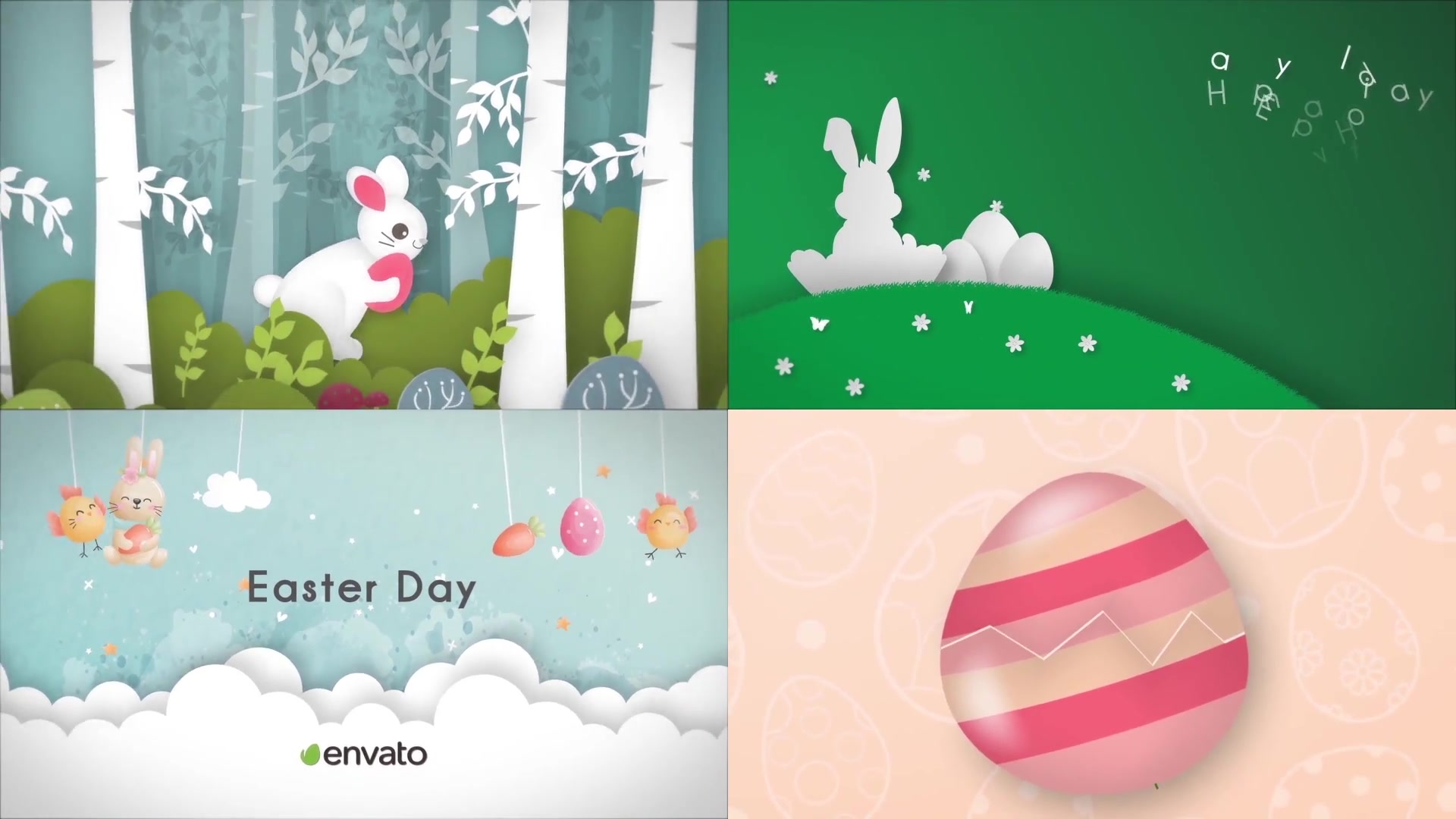 Happy Easter Day (4 in 1) Videohive 31670426 After Effects Image 10
