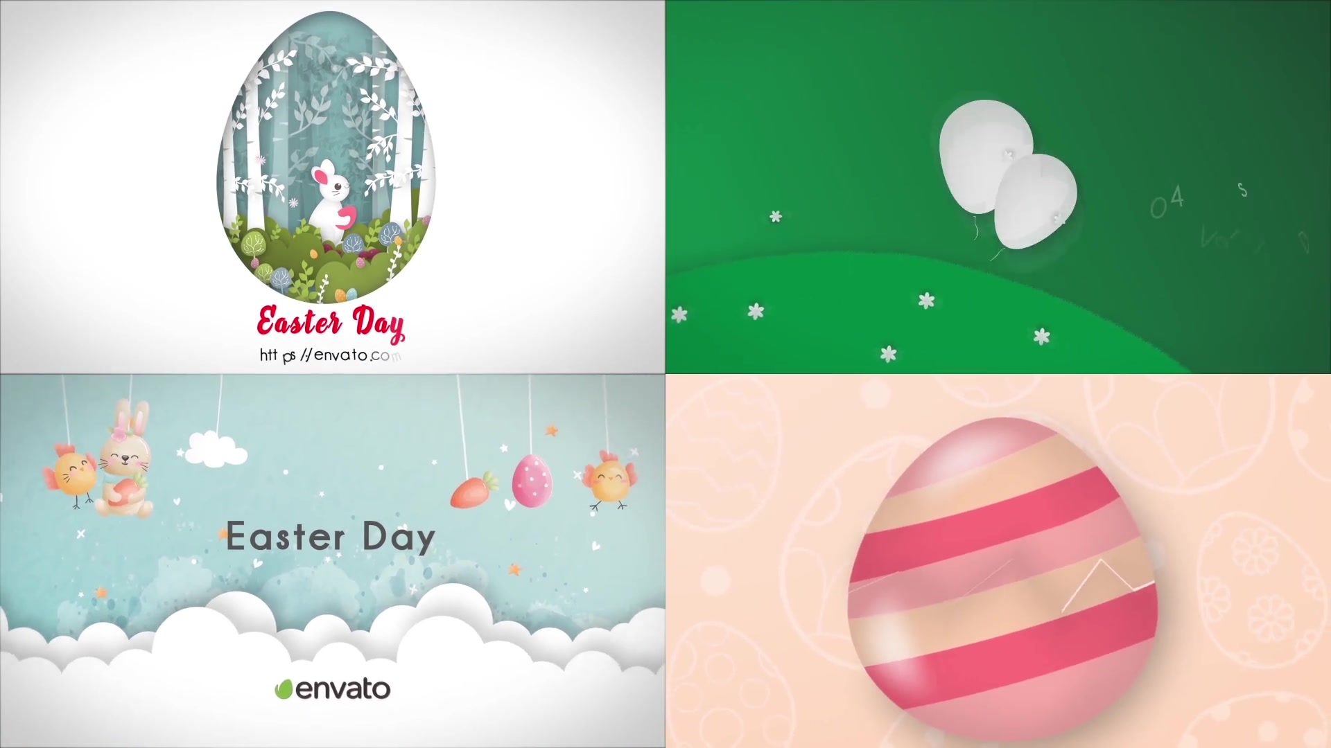 Happy Easter Day (4 in 1) Videohive 31670426 After Effects Image 11