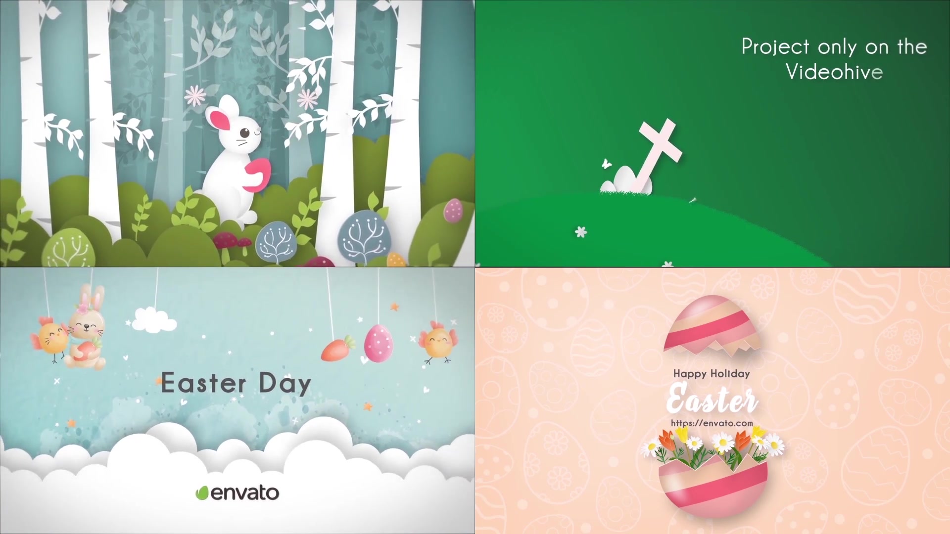 Happy Easter Day (4 in 1) Videohive 31670426 After Effects Image 12