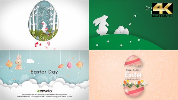 Happy Easter Day (4 in 1) - 31670426 Videohive Download