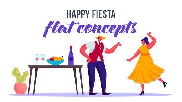 Happy fiesta Flat Concept - 33124743 Videohive Download