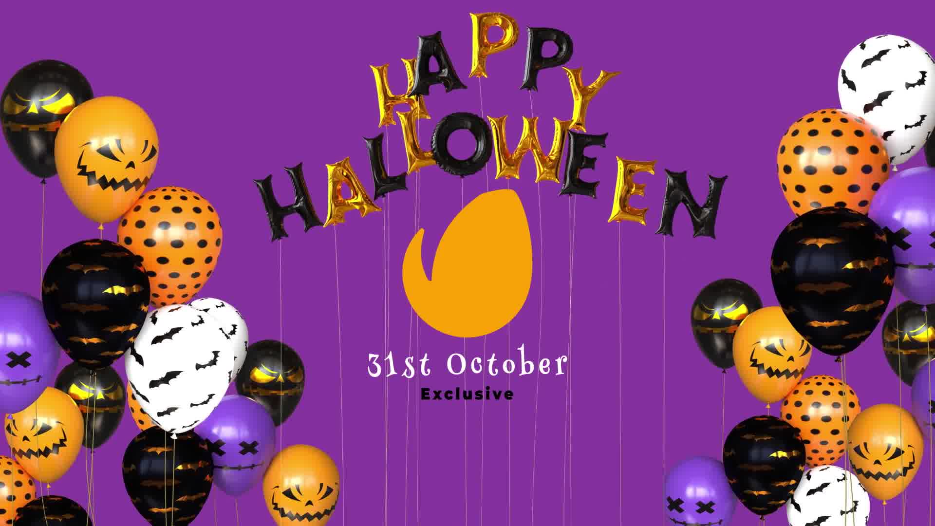 Happy Halloween Balloon Logo Reveal Videohive 28863311 After Effects Image 10