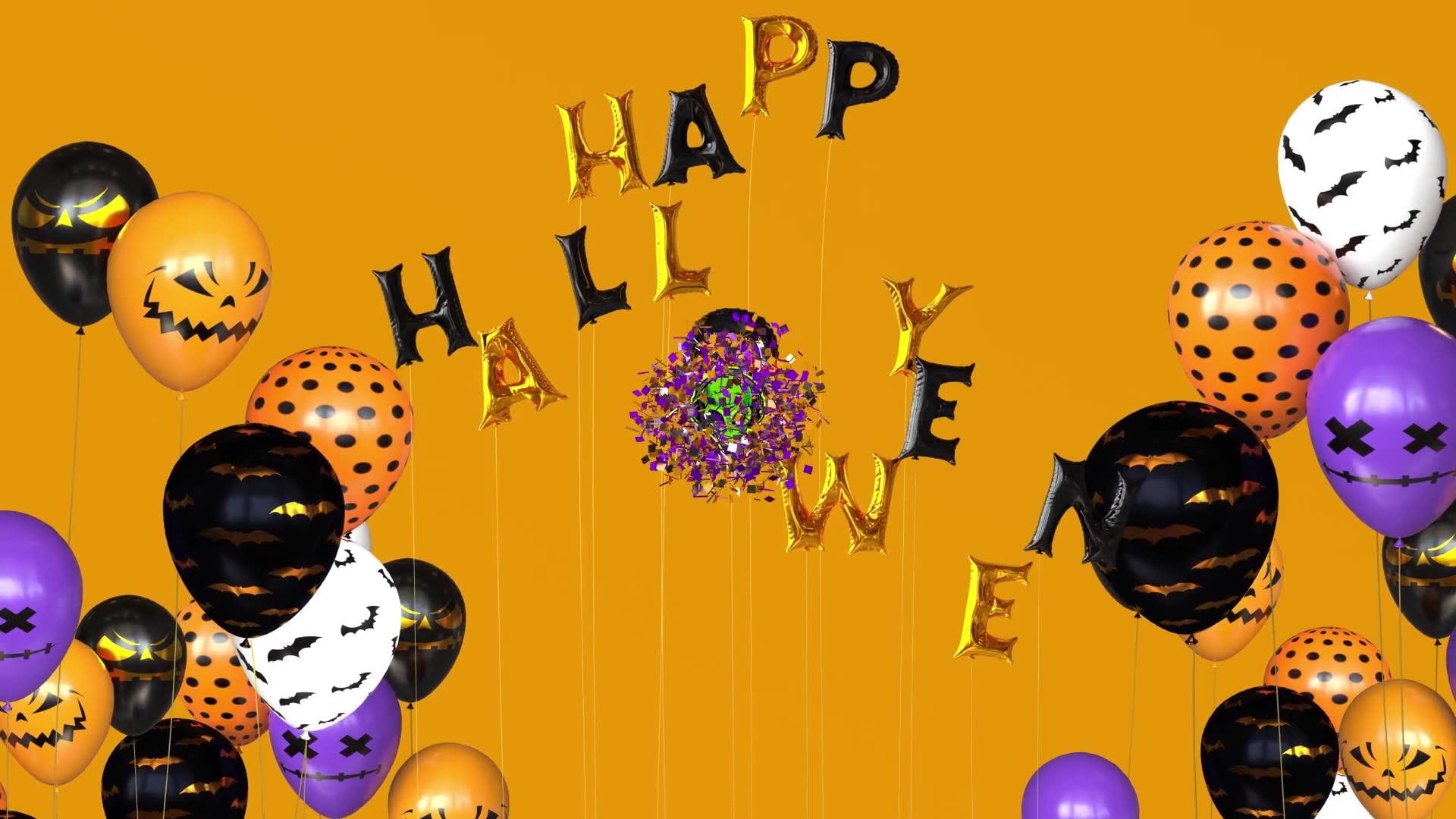 Happy Halloween Balloon Logo Reveal Videohive 28863311 After Effects Image 2