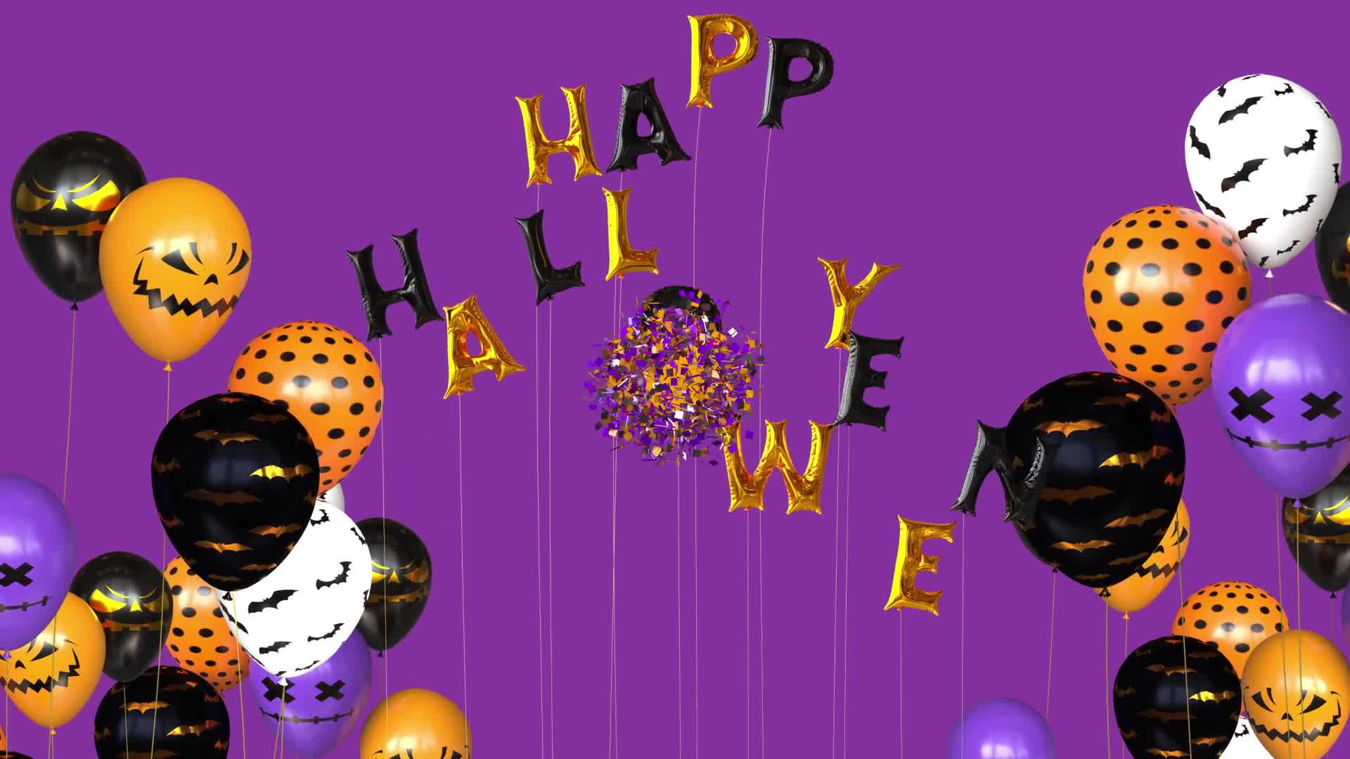 Happy Halloween Balloon Logo Reveal Videohive 28863311 After Effects Image 8