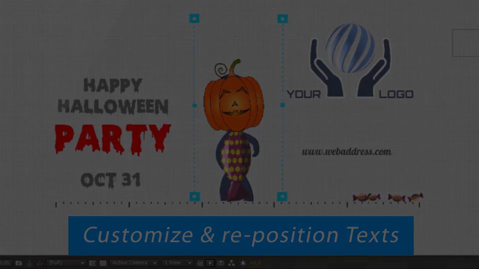 Happy Halloween Funny Greetings Videohive 18308008 After Effects Image 11