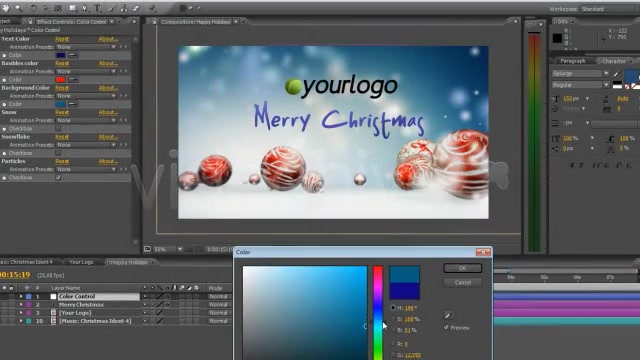 Happy Holidays Falling Christmas Ornaments Videohive 3522299 After Effects Image 11