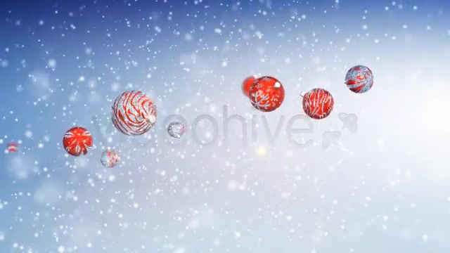 Happy Holidays Flying Christmas Ornaments Videohive 3649670 After Effects Image 2