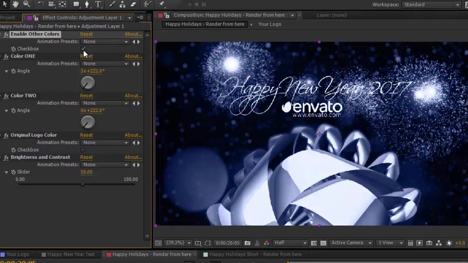 Happy Holidays Splendorette Ornament Videohive 19222745 After Effects Image 8