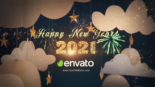 Happy New Year 2021 Paper Greetings - Download 29284932 Videohive