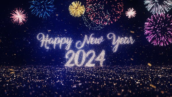 Happy New Year 2024 With Fireworks 1 - 35291873 Videohive Download