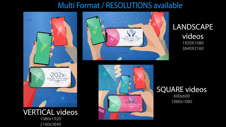 Happy New Year / Happy Holidays Smartphones! Videohive 24943353 After Effects Image 6