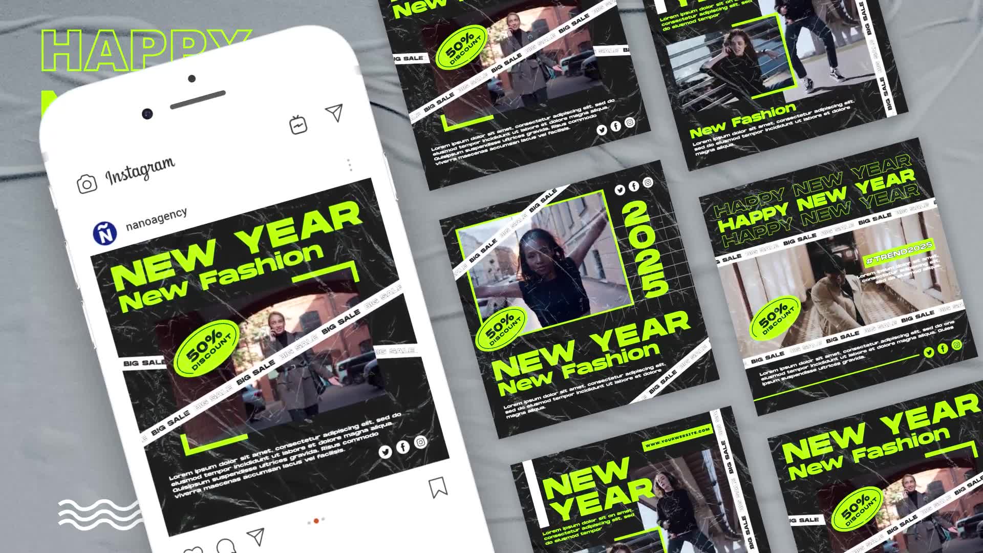 Happy New Year Instagram Promo Post Videohive 42354655 After Effects Image 2
