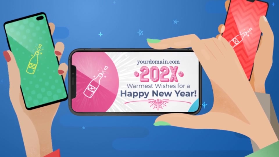 Happy New Year Mobile Phones Videohive 25297293 Premiere Pro Image 5