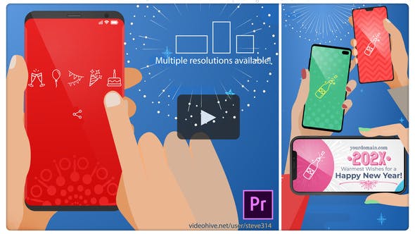 Happy New Year Mobile Phones - Videohive 25297293 Download