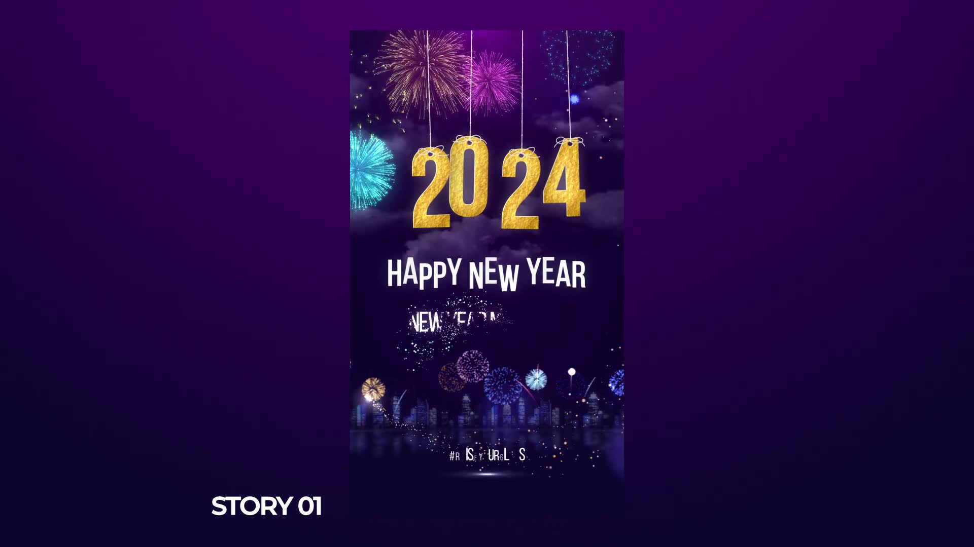 Happy New Year Wishes 2024 Instagram Stories Videohive 49906155 After Effects Image 3