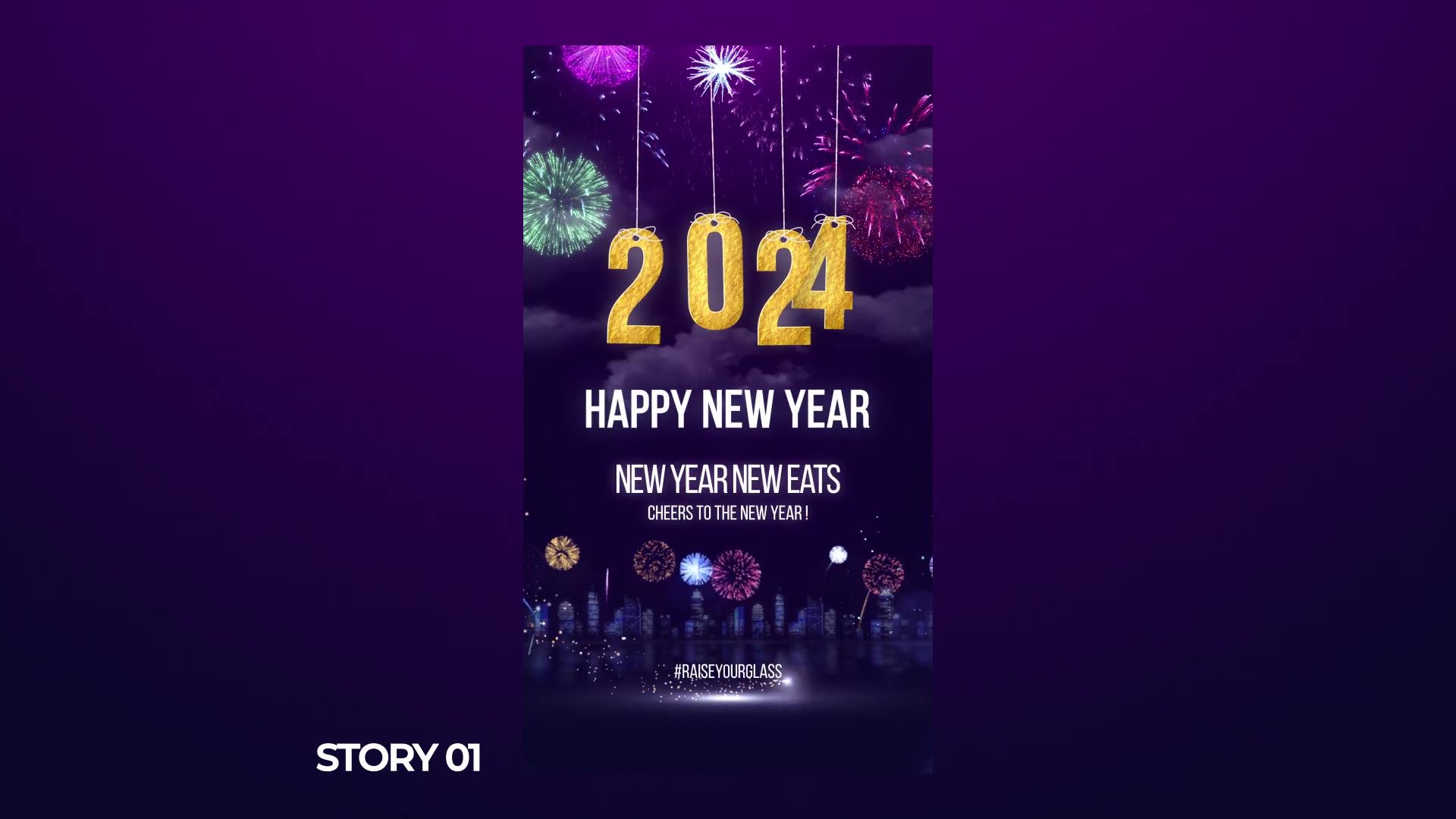 Happy New Year Wishes 2024 Instagram Stories Videohive 49906155 After Effects Image 4