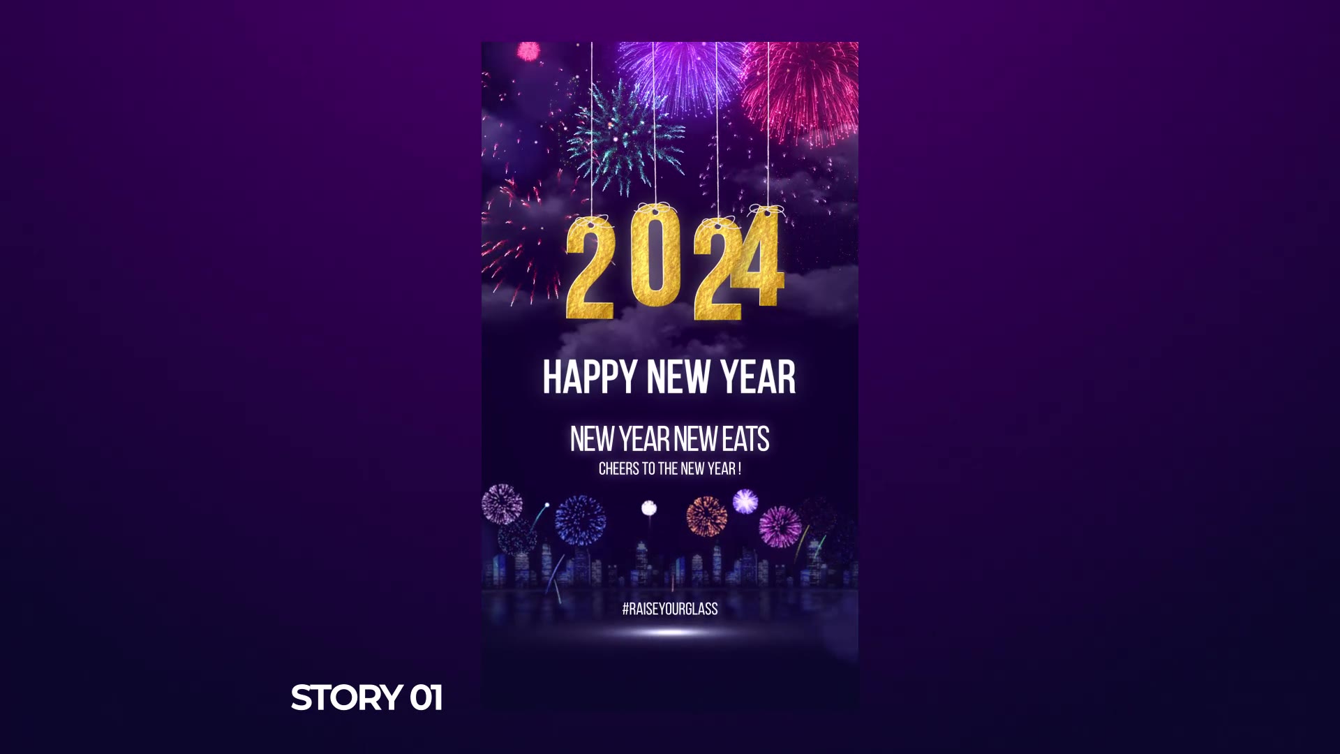 Happy New Year Wishes 2024 Instagram Stories Videohive 49906155 After Effects Image 5