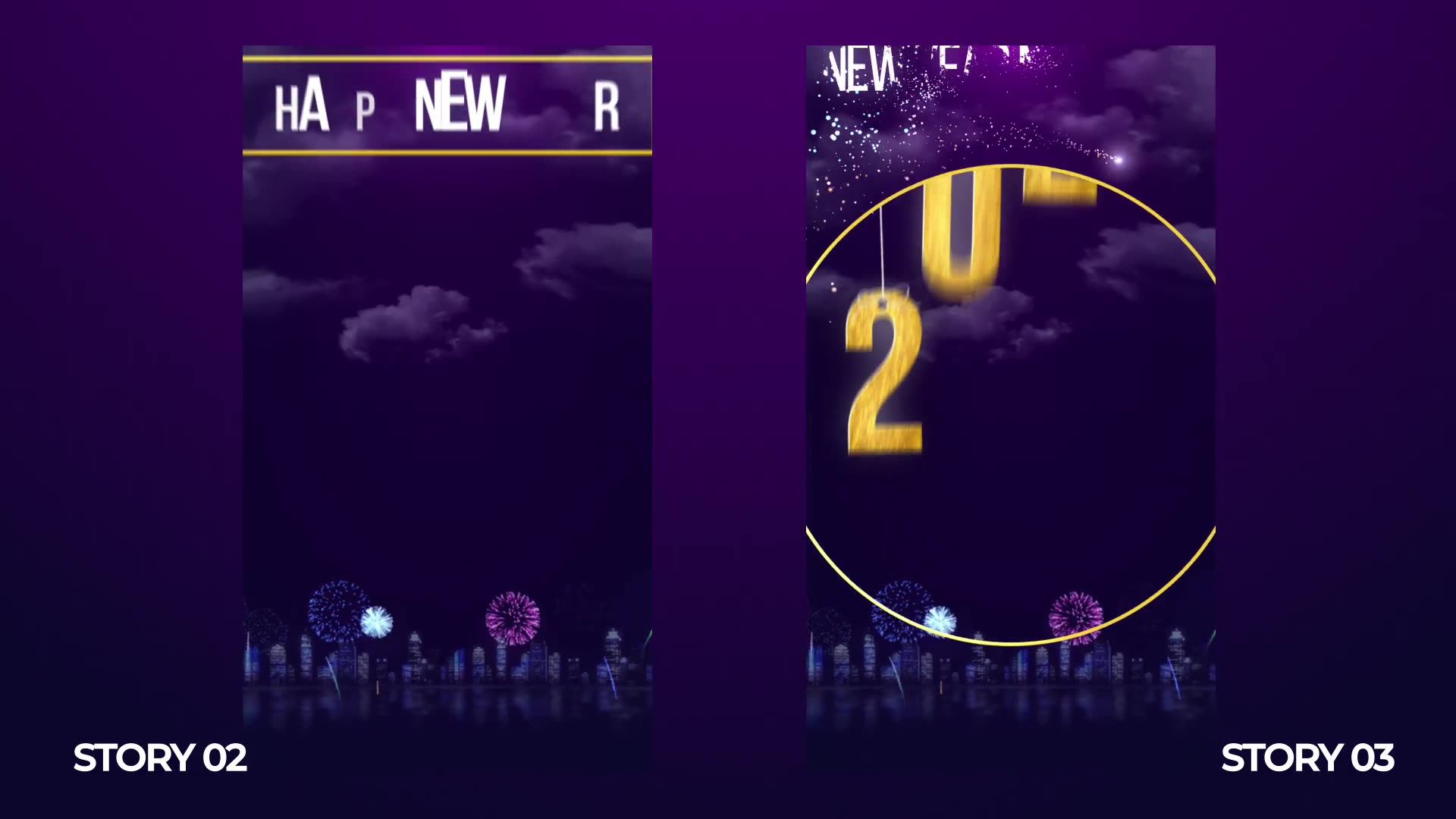 Happy New Year Wishes 2024 Instagram Stories Videohive 49906155 After Effects Image 6