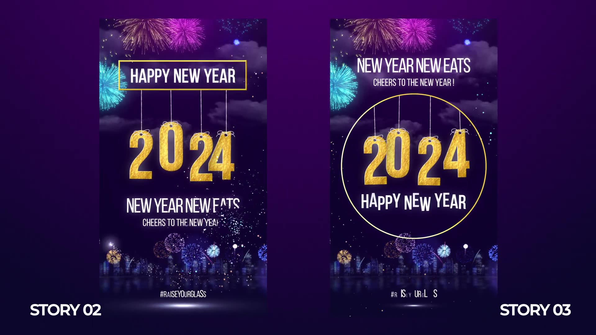 Happy New Year Wishes 2024 Instagram Stories Videohive 49906155 After Effects Image 7