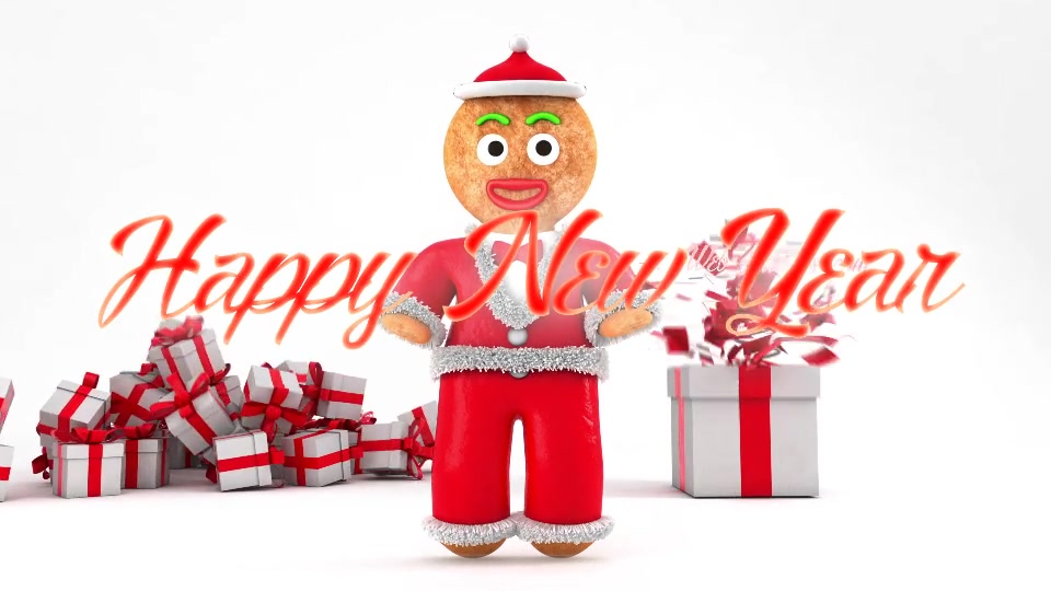 Happy New Year with Gingerbread Titles Videohive 29337564 Premiere Pro Image 4