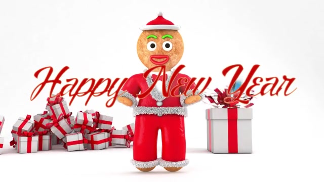 Happy New Year with Gingerbread Videohive 19195558 After Effects Image 4