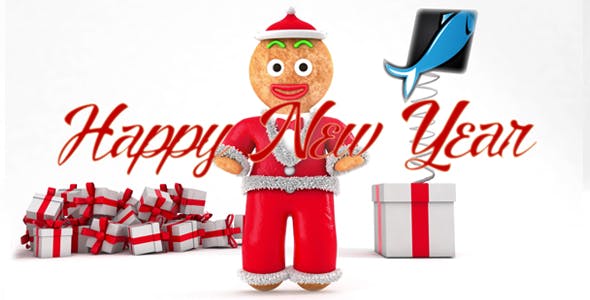 Happy New Year with Gingerbread - Videohive 19195558 Download