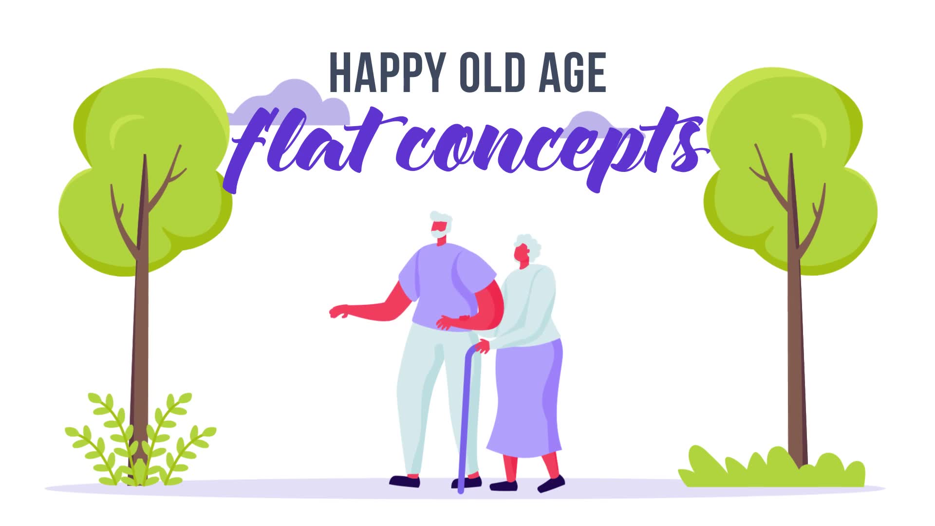 Happy old age Flat Concept Videohive 33248757 After Effects Image 2