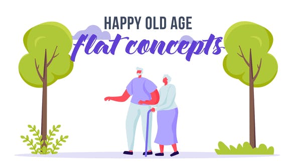 Happy old age Flat Concept - Videohive 33248757 Download