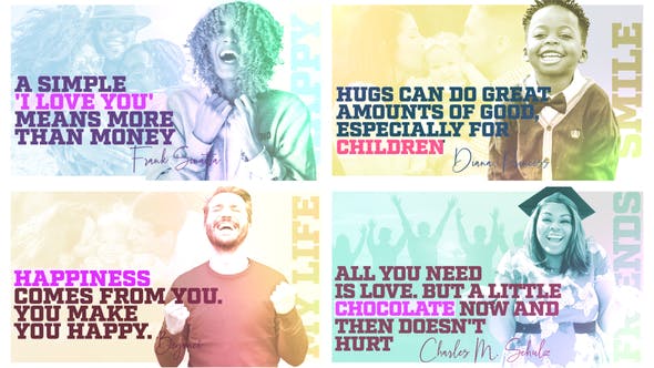 Happy People Quote Slideshow - Videohive Download 24853803