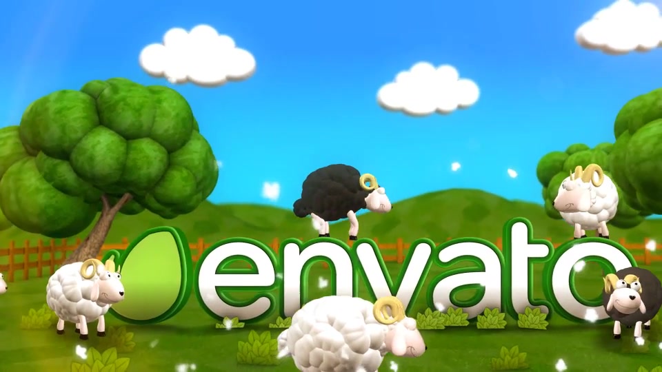Happy Sheeps at Meadow Logo Reveal Videohive 6143713 After Effects Image 4