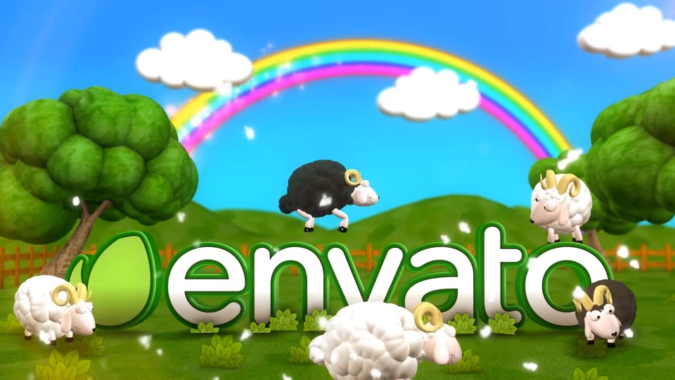 Happy Sheeps at Meadow Logo Reveal Videohive 6143713 After Effects Image 5
