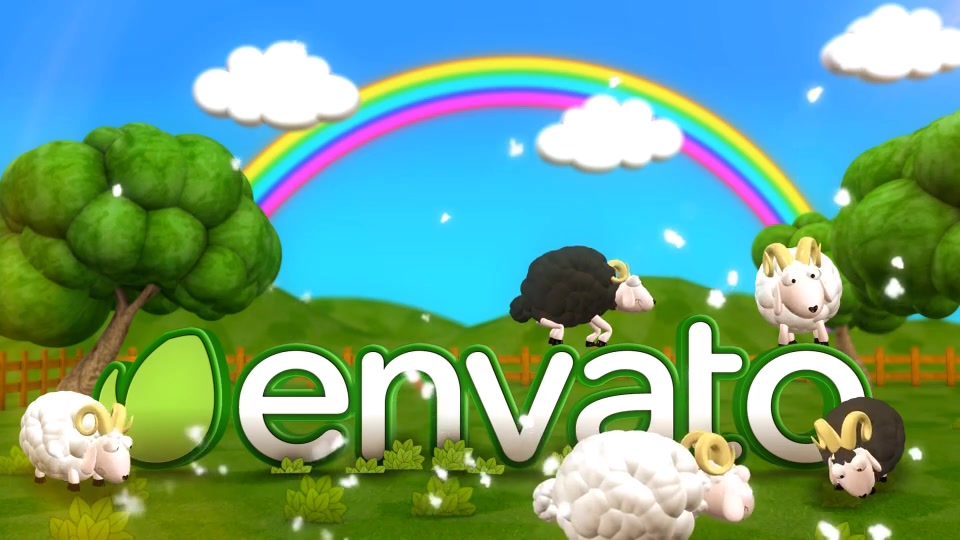 Happy Sheeps at Meadow Logo Reveal Videohive 6143713 After Effects Image 6