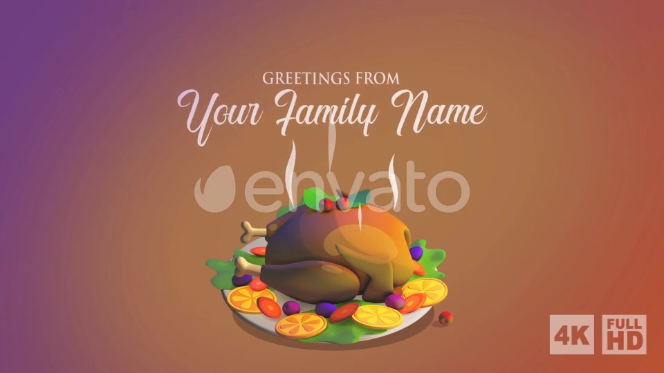 Happy Thanksgiving 3D Videohive 22873908 After Effects Image 6