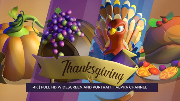 Happy Thanksgiving 3D - Download 22873908 Videohive