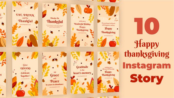 Happy Thanksgiving Instagram Stories - Videohive 34765382 Download
