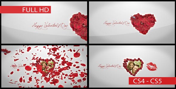 Happy Valentines Day and Butterfly Kiss - Videohive Download 1510194