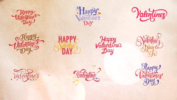 Happy Valentines Day Titles - Download 23197562 Videohive